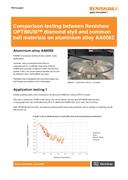 Comparison testing between Renishaw OPTiMUM™ diamond styli and common ball materials on aluminium alloy AA6082